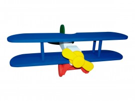 brinquedo educativo avio colorido madeira biplano