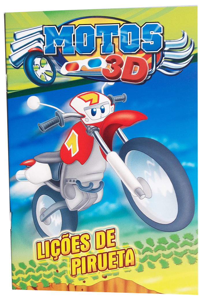 Kit Livros Infantil 3d Motos - Fabrica-GSBrink