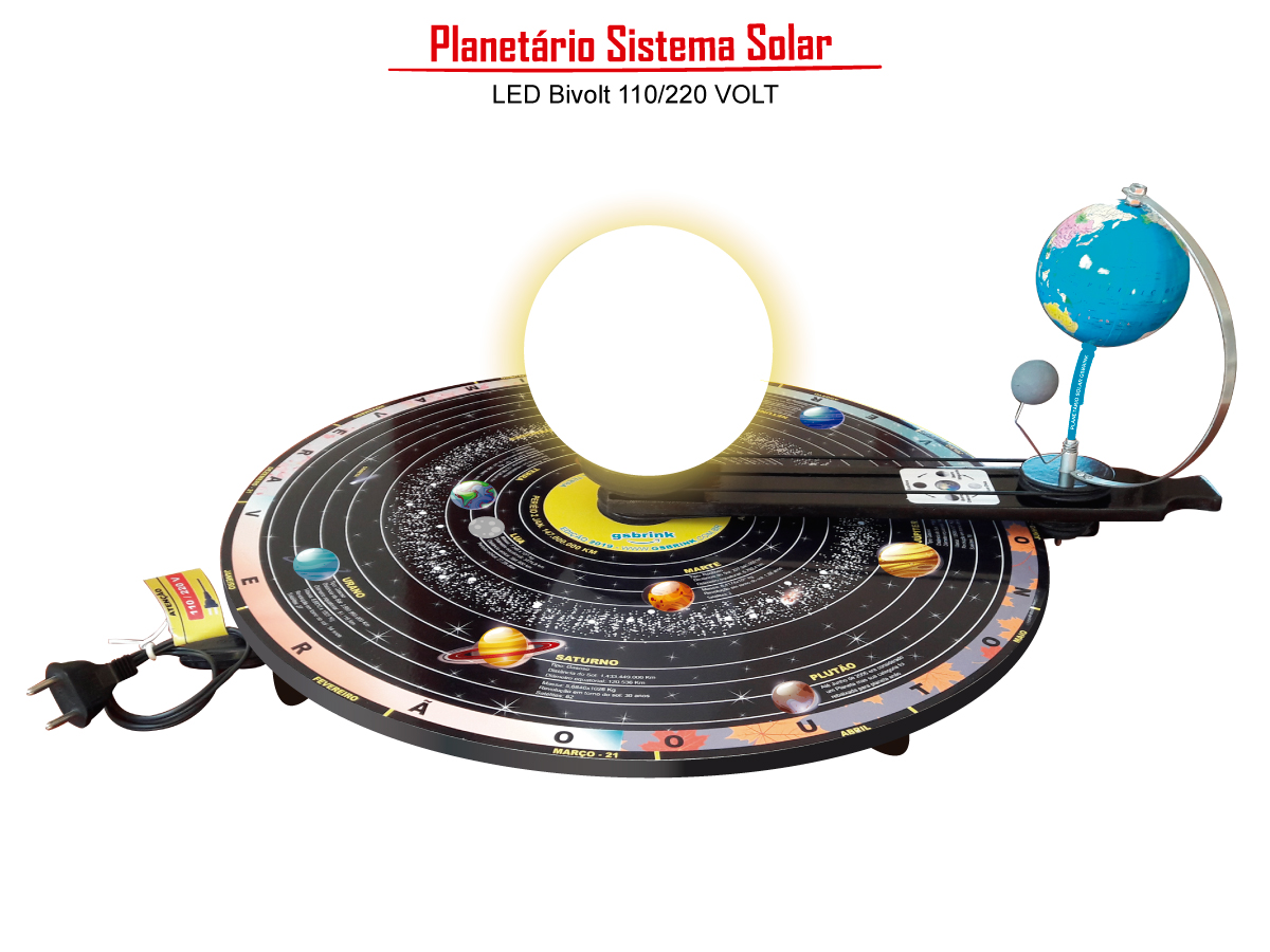 Planetário Luxo Escolar Sistema Solar Luz Led Bivolt - Fabrica-GSBrink