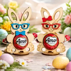kit 150 Lembrancinhas Coelho Porta Bombom De P�scoa Mdf