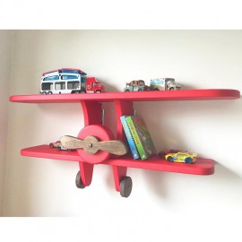 Estante de avio, avio de madeira, estante de livros biplano, decorao de quarto de beb e criana, decorao de parede