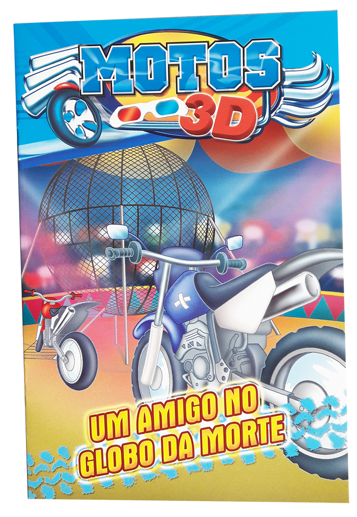 Kit Livros Infantil 3d Motos - Fabrica-GSBrink