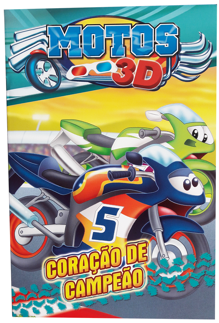 Kit Livros Infantil 3d Motos - Fabrica-GSBrink