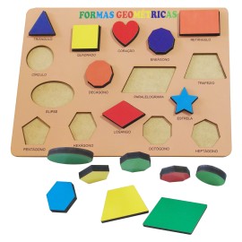 Formas Geomtricas Montessori Peas Grandes De Madeira