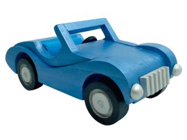 Brinquedo Carrinho De Madeira Conversvel Decorao Azul