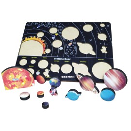 Brinquedo Sistema Solar Educ Pedag�gico Encaixe - Planetas - (Colorido)