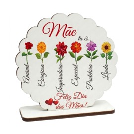 30 Lembrancinha Dia Das Maes Mdf Colorido Flor M�es Color-uv