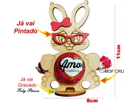 Lembrancinhas Coelho Porta Bombom De Pscoa Mdf - 30 Unidad