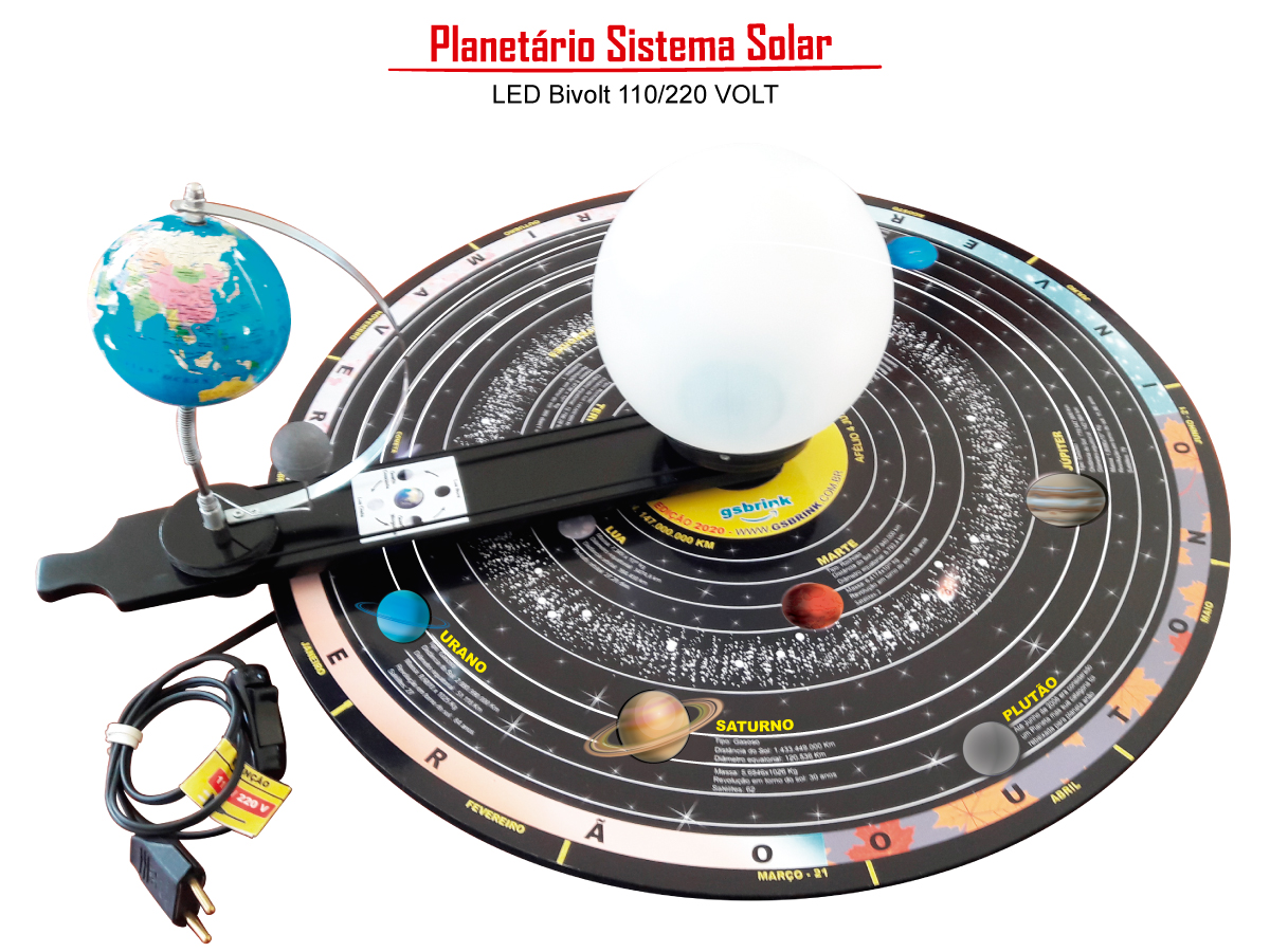 Planetário Luxo Escolar Sistema Solar Luz Led Bivolt - Fabrica-GSBrink