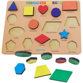 Formas Geom�tricas Montessori Pe�as Grandes De Madeira